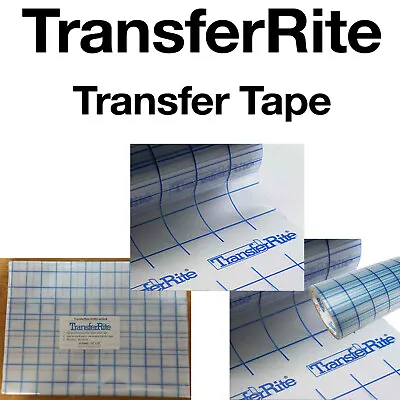 12 X12  (10 Sheet Pkg) TransferRite Ultra Clear Transfer Tape - Adhesive Vinyl • $9.98