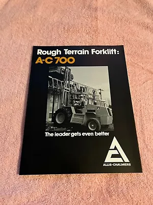 Allis Chalmers 700 Rough Terrain Forklift Brochure FCCA  • $21.99
