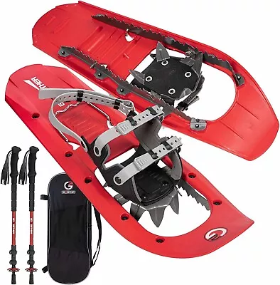 Mountain Terrain Snowshoes With Trekking Poles Set Special Steel Traction Rails • $64.99