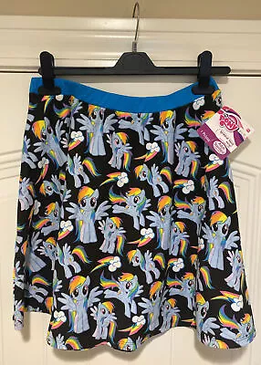 My Little Pony MLP Rainbow Dash Skirt Black Blue Costume Adult Standard Size NWT • $14.95