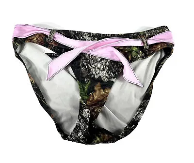 Camouflage Swim Bottom Lingerie Mossy Oak Pink Belted Wilderness Dreams XL • $15.45