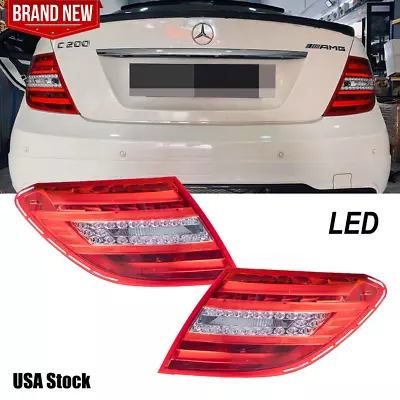 Pair Tail Lights Taillights Fit 2011-2014 Mercedes W204 C350 C63AMG C180 C200 • $181.99