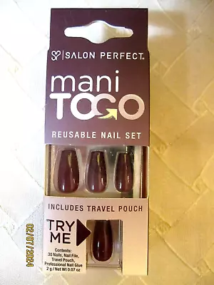 Salon Perfect Mani To Go Reusable Nail Set Purple NEW IN BOX • $6.99