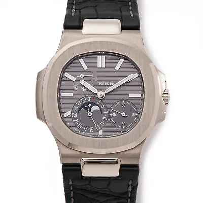 £63950 • Buy Patek Philippe Nautilus White Gold Watch 5712g-001 Com003333
