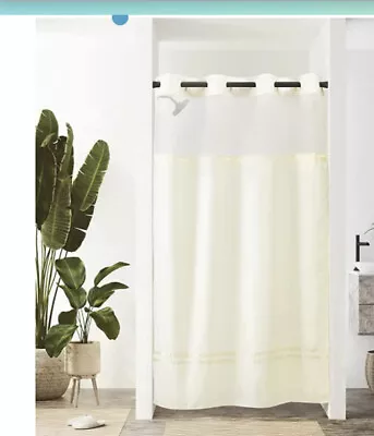 $10 • Buy River Dream Stall Shower Curtain With Snap In Liner,No Hooks Needed Shower