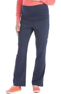 Med Couture Plus One Women's Maternity Cargo Scrub Pant Blue Size L  (NWT) • $18
