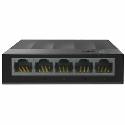 TP-LINK LS1005G 5-Port 10/100/1000Mbps Desktop/Wall Mount Switch - Black • £10.99