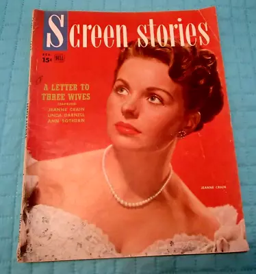 SCREEN STORIES Feb 1949 JEANNE CRAIN Errol Flynn-Yvonne De Carlo-John Wayne-Ladd • $5.99