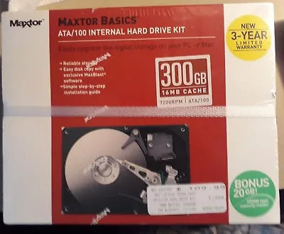 Maxtor Basics 320 Gb 16 Mb 7200 Rpm Ata /100 Internal Hard Drive Kit - Sealed. • $34.99