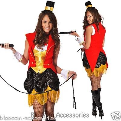 G93 Ringmaster Mistress Circus Lion Tamer Showgirl Fancy Dress Costume Outfit • $22.45