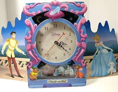 $14.99 • Buy Vintage Disney Cinderella Clock Time For The Ball Double Sided Cardboard WORKS