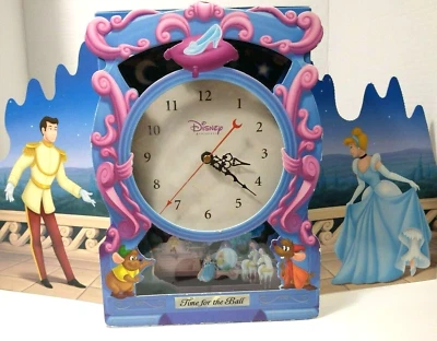 $14.99 • Buy Vintage Disney Cinderella Clock Time For The Ball Double Sided Cardboard WORKS