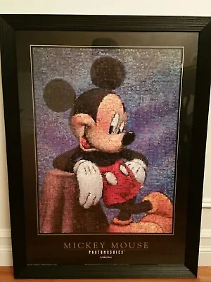 Disney Mickey Mouse Photomosiac Print By Robert Silvers - Framed • $74.95