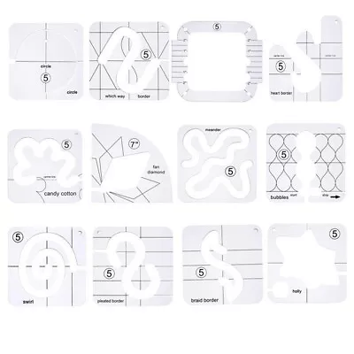 Quilting Templates Sewing Ruler Ergonomic Grip Free Motion Quilting Frame • £7.61