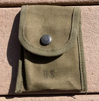 VIETNAM US Army Military M56 COMPASS POUCH FIRST AID POUCH M-1956 Field Web Gear • $24.99