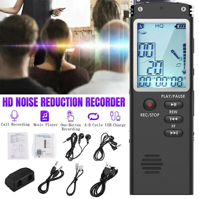 32GB Spy Digital Voice Recorder Dictaphone Mini Audio Sound Recorder MP3 Player • $25.99