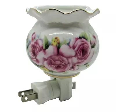 Dynasty Gallery Manual ON/OFF Night Light Rose Pattern Vase Porcelain NIB • $15.58