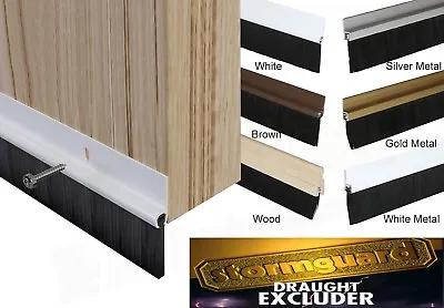 Door Draught Excluder Brush Strip Bar 25 Mm Stormguard Heat Seal Energy Savings • £8.99