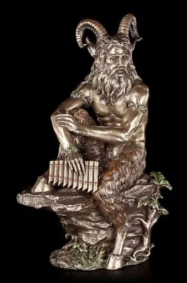 Pan Figure Large - Sitting On Stone With Pan Flute - Satyr Statue Veronese • £78.91