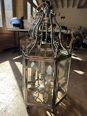 Very Large Grand Silver English Hall Lantern Antique Style RRP £2800 • £830