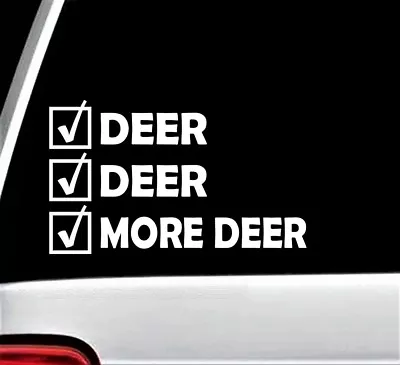 More Deer Decal Sticker For Car Window BG 217 Moose Hunting Hunter Rack Antlers • $3.98