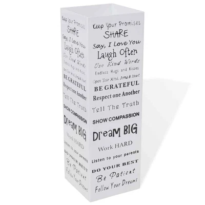 $63.99 • Buy White Square Umbrella Stand Storage Holder Walking Stick Steel 48.5 Cm