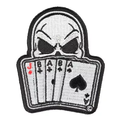 Skull With Dead Man's Hand Poker Patch Gambling Patches • $4.99