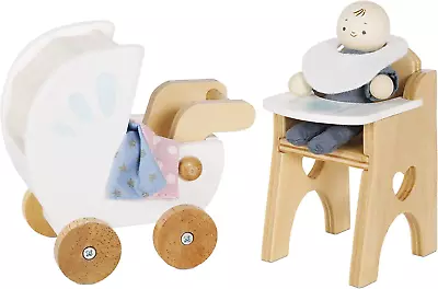 Le Toy Van - Wooden Doll House Nursery Play Set For Dolls Houses | Daisylane...  • £31.84