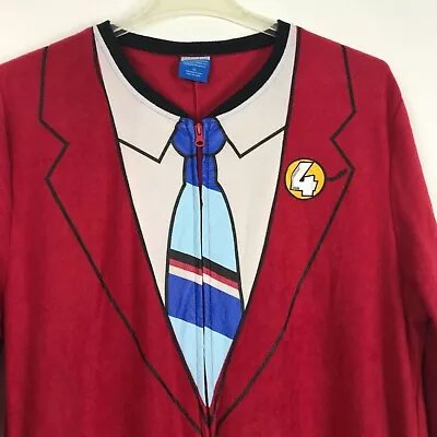 Anchorman One Piece Pajamas XL Zip Front Red Suit Costume Long Sleeve Pants • $23.97