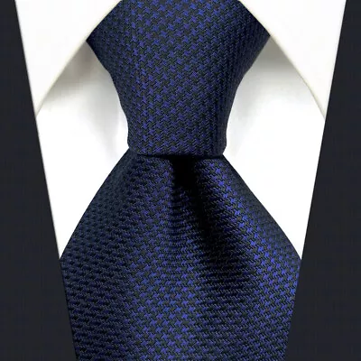 Y25 Solid Color Blue Navy Crimson Mens Ties Extra Long Size Silk Design Wedding • $7.99