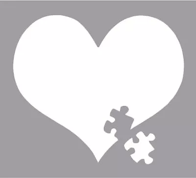 Autism Awareness Heart Puzzle Car Window Vinyl Decal Sticker 4  Wide Color: • $3.99