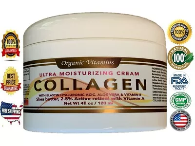 Collagen Cream For Face Neck Pure Collagen Anti Wrinkle Facial Cream 4FL OZ • $14.75