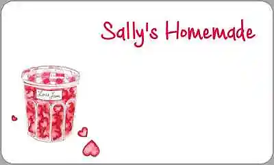 £2.50 • Buy Jam Pot Jar Stickers Personalised Multi-Use Hearts Labels For Homemade Preserves