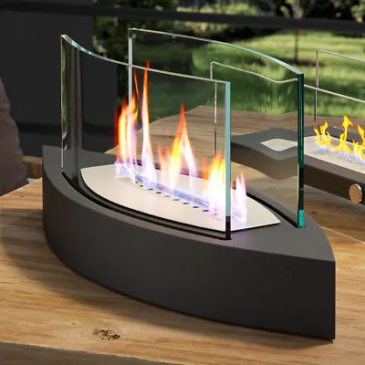 £89.95 • Buy Bio Ethanol Oval Fireplace Patio Heater Fire Pit Indoor Outdoor Table Top Burner