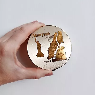 Vintage New York Loose Powder Compact With Mirror Tourist • £29.99