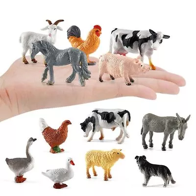 Farm Realistic Education Animal Model Toys Simulated Poultry Figurines • £2.65