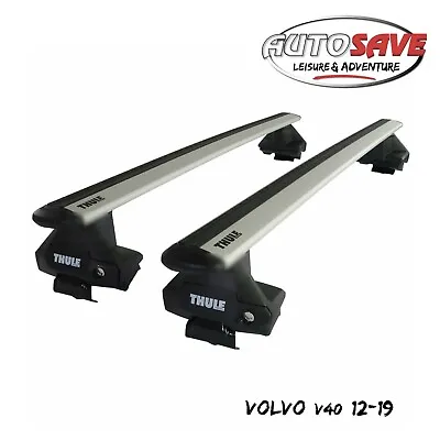 Thule Aluminium WingBar Evo Silver Roof Bars Set To Fit Volvo V40 12-19 Lockable • $347.52
