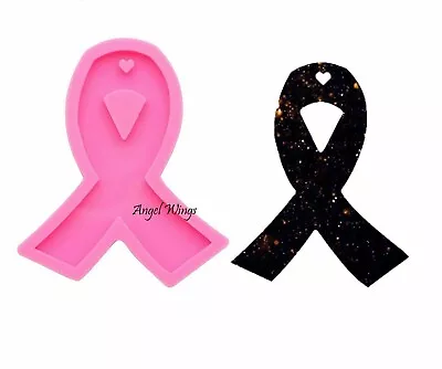 Cancer Ribbon Silicone Mold Epoxy Resin Necklace Pendant Jewelry Making Moulds • $8.09