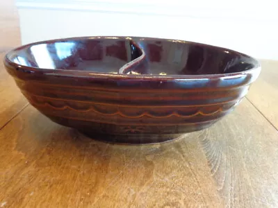 Marcrest Daisy Dot 10” Oval Divided Vegetable Bowl • $12