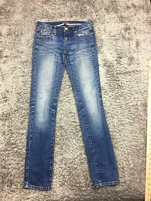 Vanity Slim Leg Jeans Womens Size 26x32 Blue Denim Skinny • $13.88