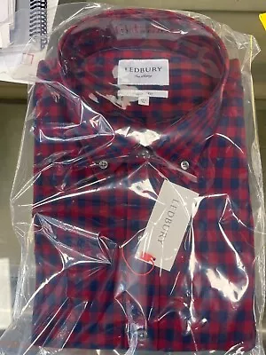 The Red Maxwell Check Casual Shirt By Ledbury New With Tags - No Defects • $60