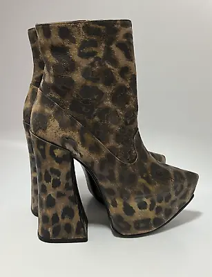 Vtg Vivienne Westwood 2013 Brown Leopard Print Leather Boots 36 New • $450