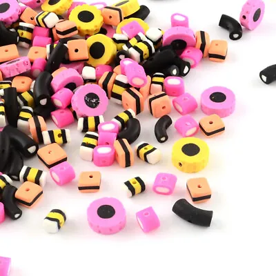 £5.99 • Buy Polymer Clay Liquorice Allsorts Beads For Jewellery Making  X 50