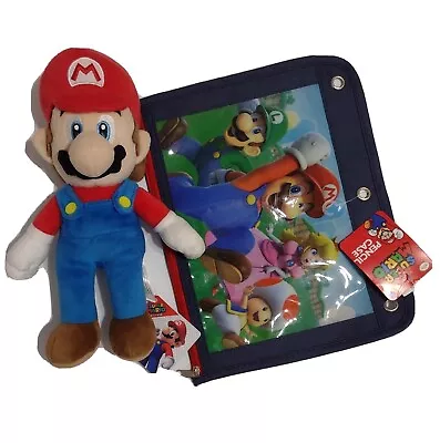 NEWSuper Mario Bros ALL STAR COLLECTION Mario Plush Doll &Nintendo Pencil Pouch  • $21