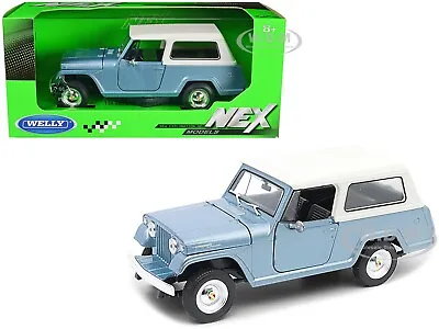 1967 Jeep Jeepster Commando Station Wagon Light Blue 1/24 Diecast By Welly 24117 • $17.49