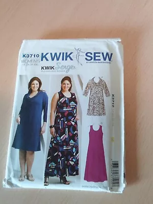 Kwik Sew Women's Dresses 3710 (UNCUT) 1X-2X-3X-4X Plus Sizes • $13