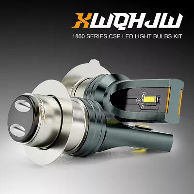 BA20D 12V 35W H6 CSP LED White Bulbs Hi/Lo Light Motorcycle Moped ATV Headlight • $17.99