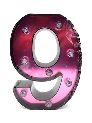 LED Lighted Marquee Letter Sign Number 9 For Home And Birthday • £9.45