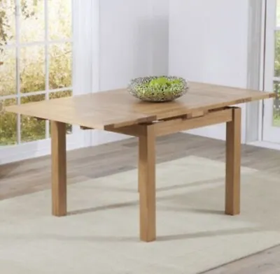 ❌SALE❌ BRAND NEW BOXED Cambridge Oak Extending Dining Table (125cm) RRP£549 • £380