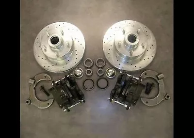 Mustang II Slotted Cross Drilled 11  Rotors Brake Calipers Ford 4.5 X 5 Brackets • $319.95